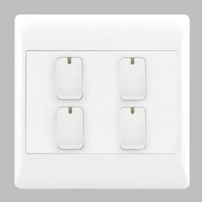 White 4 Lever 1 Way Light Switch