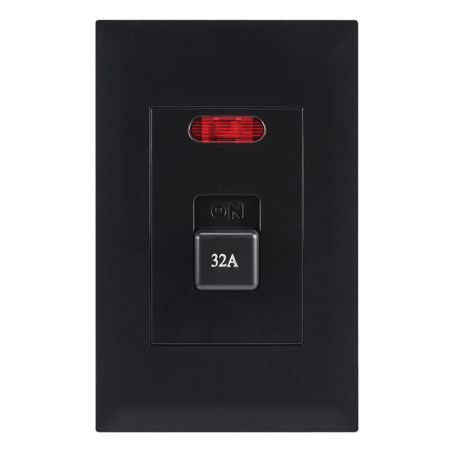 32A Double Pole Isolator - 4x2 (Black)