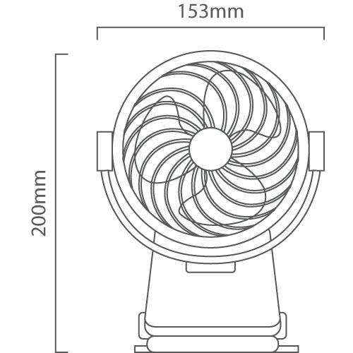 Portable Rechargeable Mini Clip-on Fan