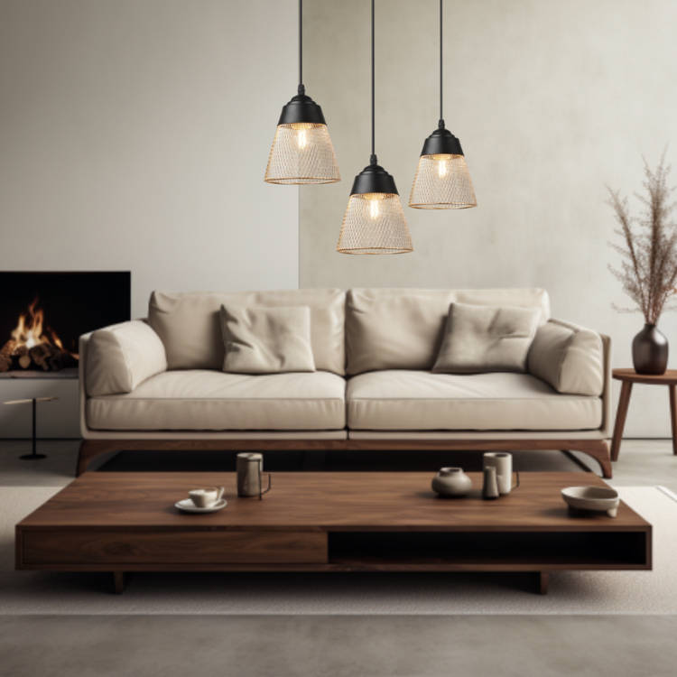 Billie Black & Gold Pendant Light