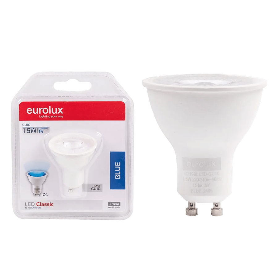 1.5W GU10 LED Lamp, Blue