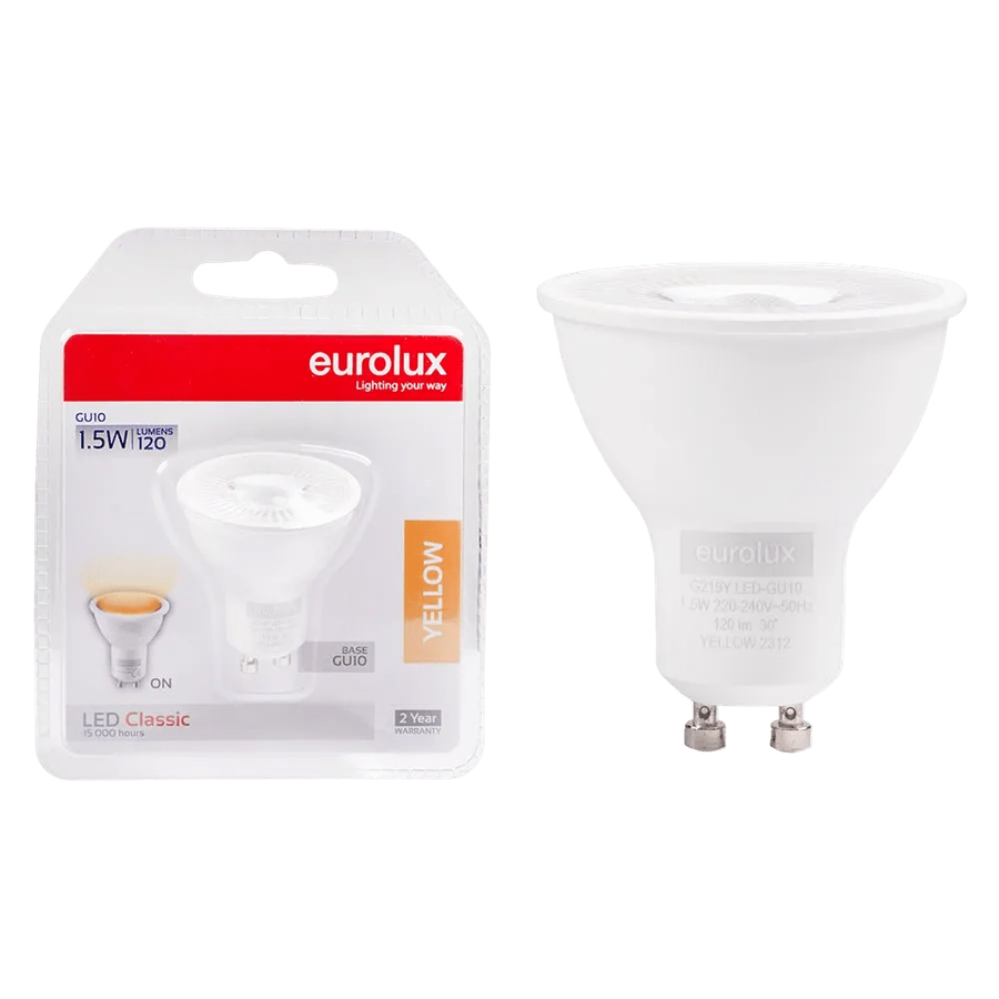 1.5W GU10 LED Lamp, Yellow