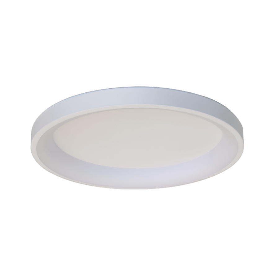 Avery Round Framed Dimmable Warm White Ceiling Light - black / 36W