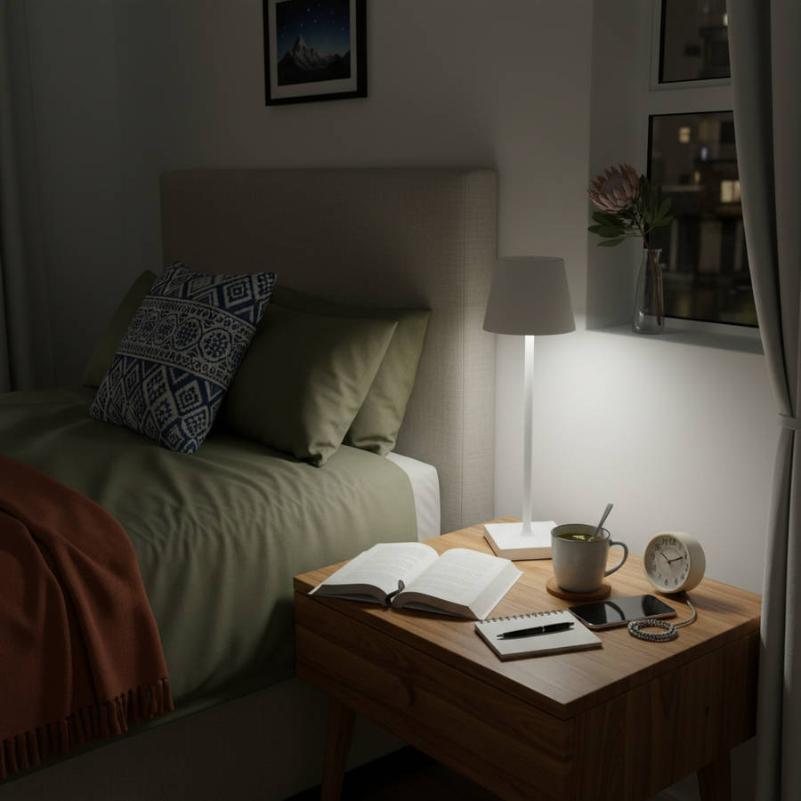 White Rechargeable Table Lamp