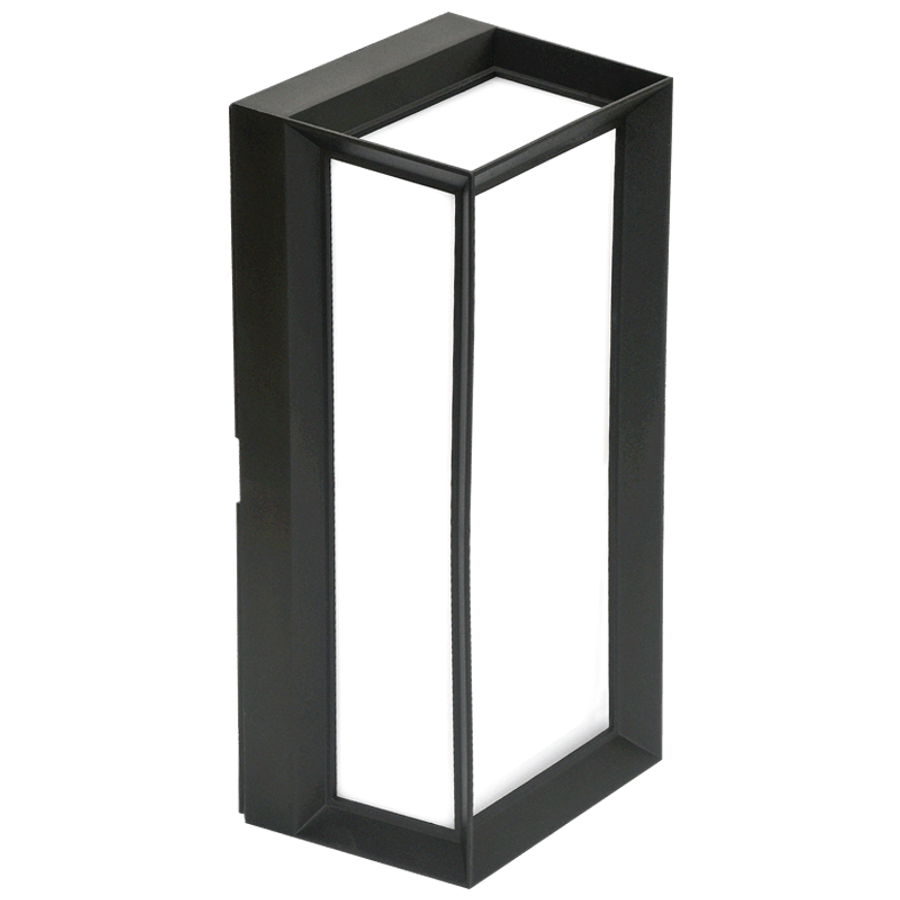 22W LED Outdoor Wall Light - Black
