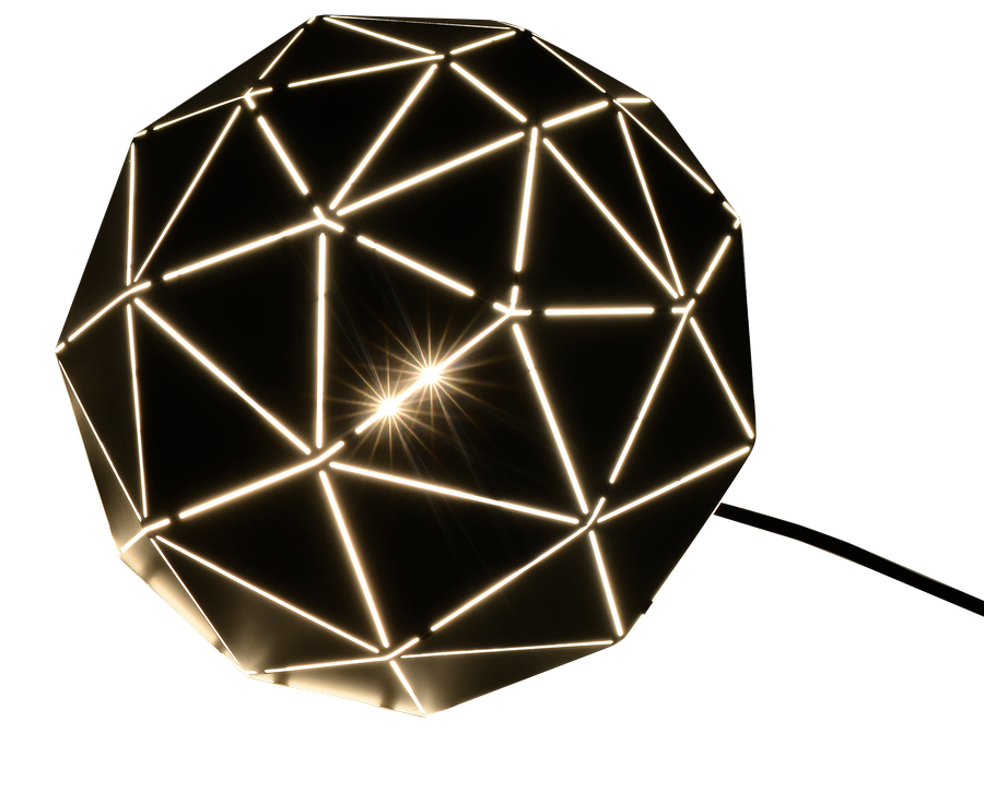 Black Laser Cut Table Lamp