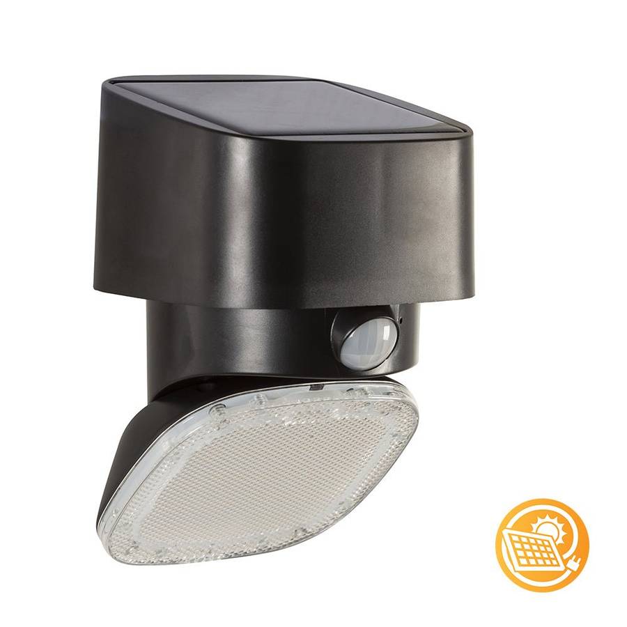 Mars 2 Black Solar Outdoor Wall Light IP65