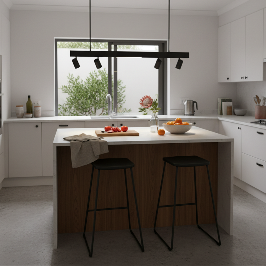 Magnetic Track Light Black LED Pendant