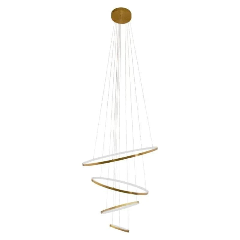 Gold Mega Ribbon LED Pendant Light (Dimmable) - 4 Ring