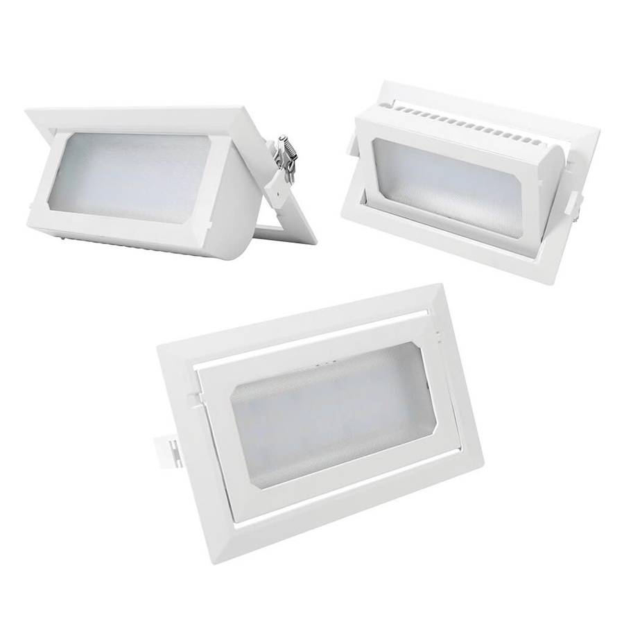 Luigi Rectangle Tilt Downlighter  30/35/40/50W, 3CCT