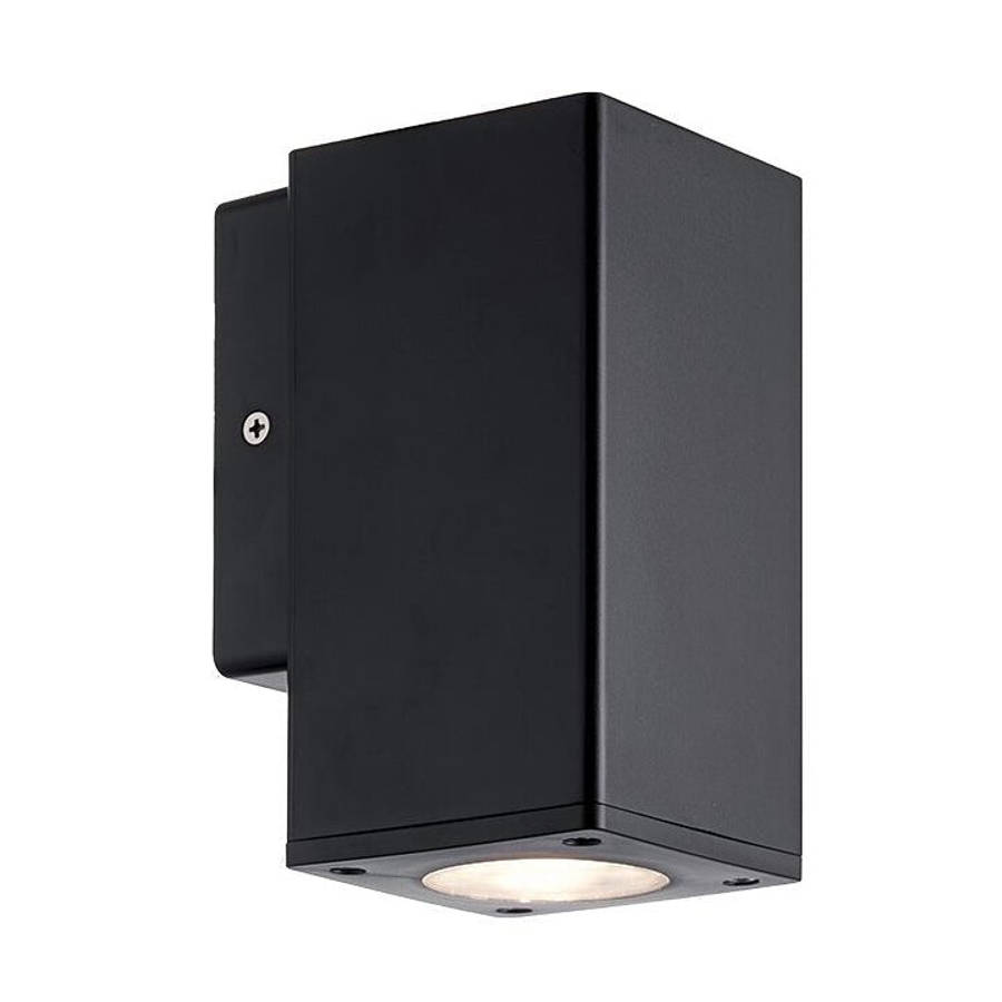 Sylo Square Black LED Wall Light IP65