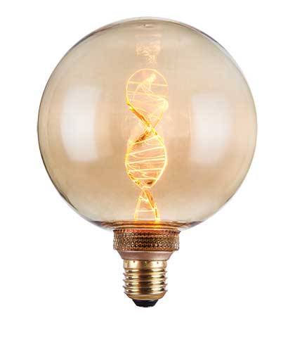 Decorative LED Bulb - G125 Amber DNA Filament Bulb