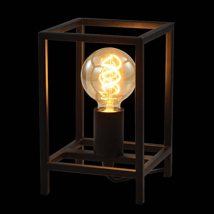 Black Cube Table Lamp