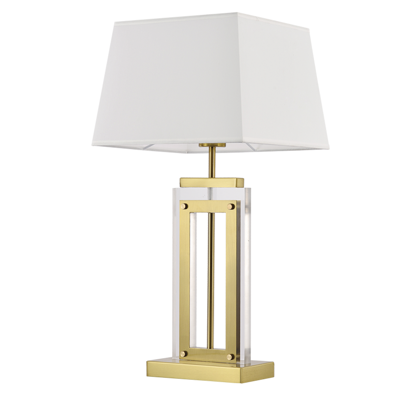 Blandford Antique Brass & Acrylic Table Lamp