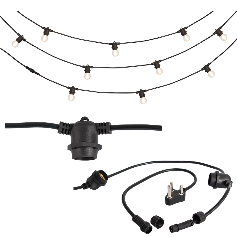 10M Connectable Festoon Light Cable (excluding bulbs)