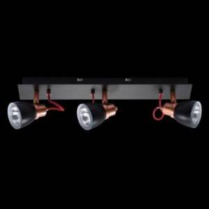 Black & Copper Adjustable Spot Light GU10 Bar