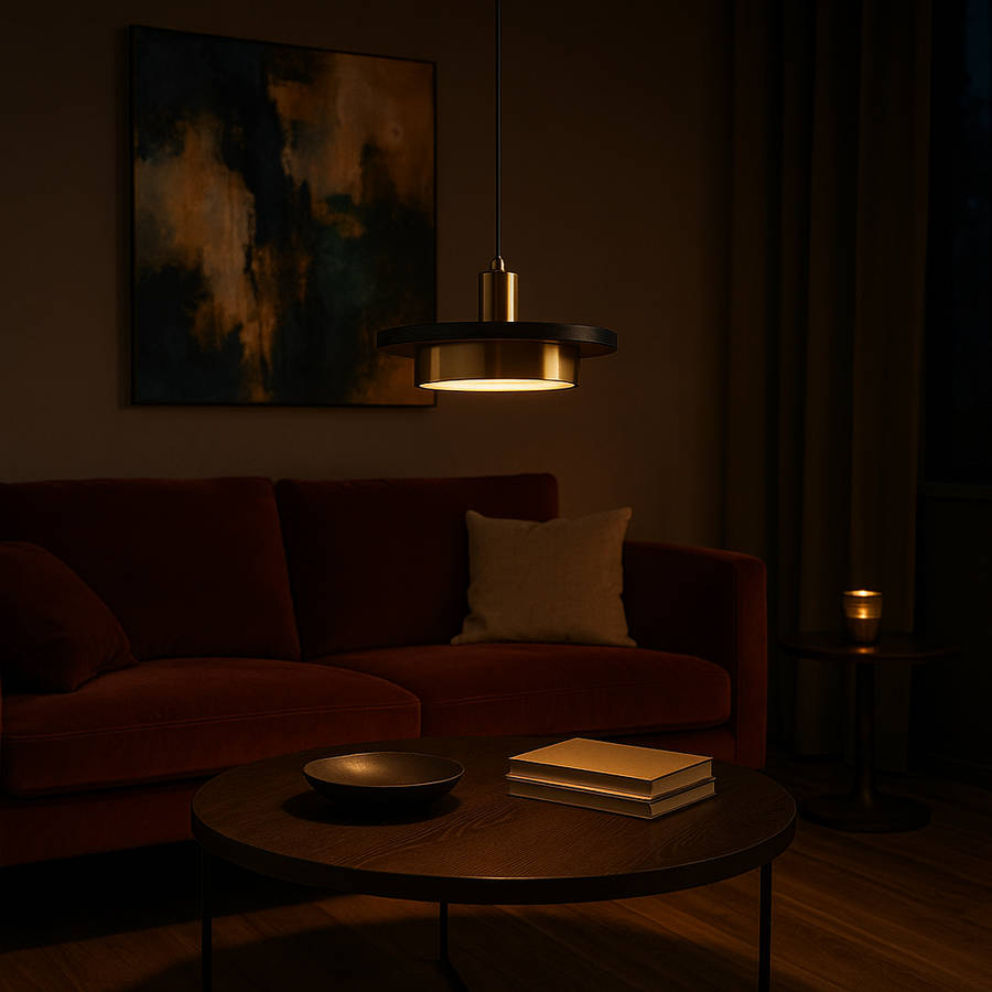 Costes Black & Gold Marble Pendant Light