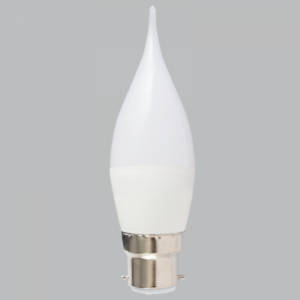 5W LED B22 Flame Bulb Frosted Cover Cool White