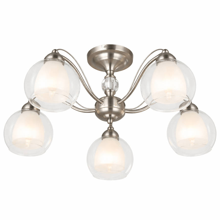 5 Light Satin Chrome Chandelier