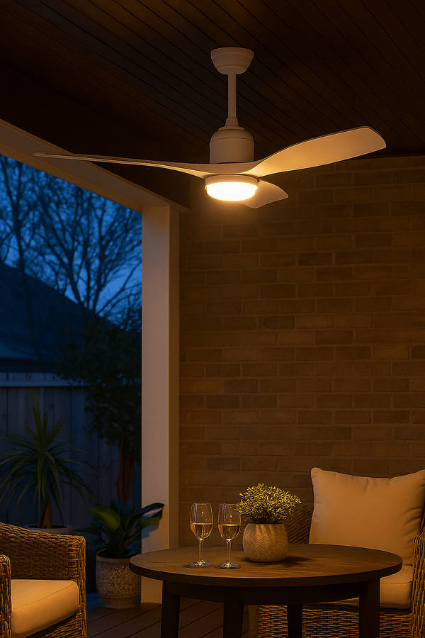 Waterproof White Outdoor Ceiling Fan