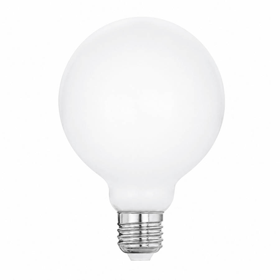 8W Dimmable Opal G125 LED Bulb  E27, 4000K Cool White