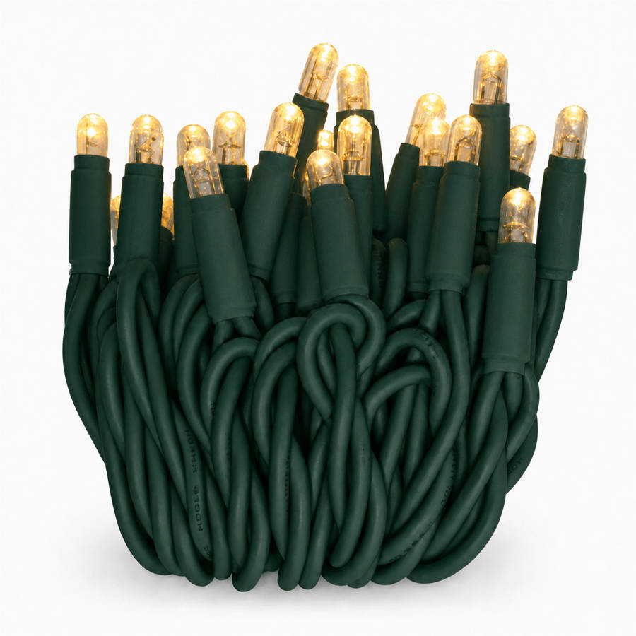 LED Fairy Lights - IP65 Heavy Duty, Green Cable, Warm White - 10 Meters