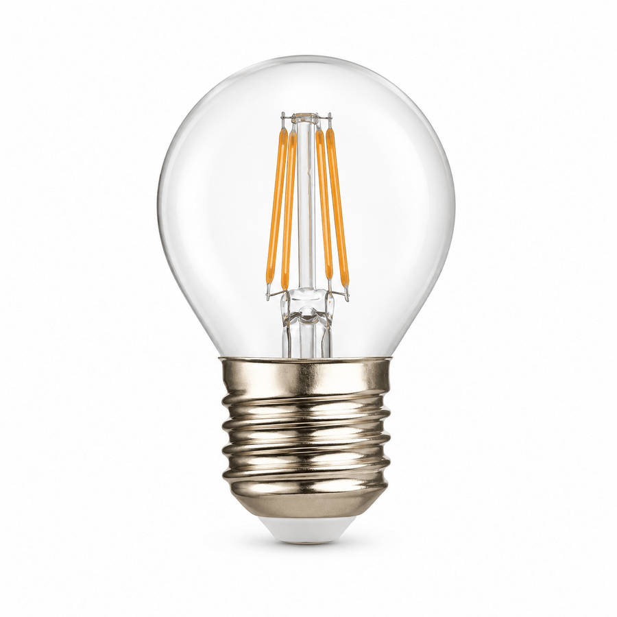 4W Dimmable Clear Golf Ball Filament LED Bulb  E27, 2700K Warm White