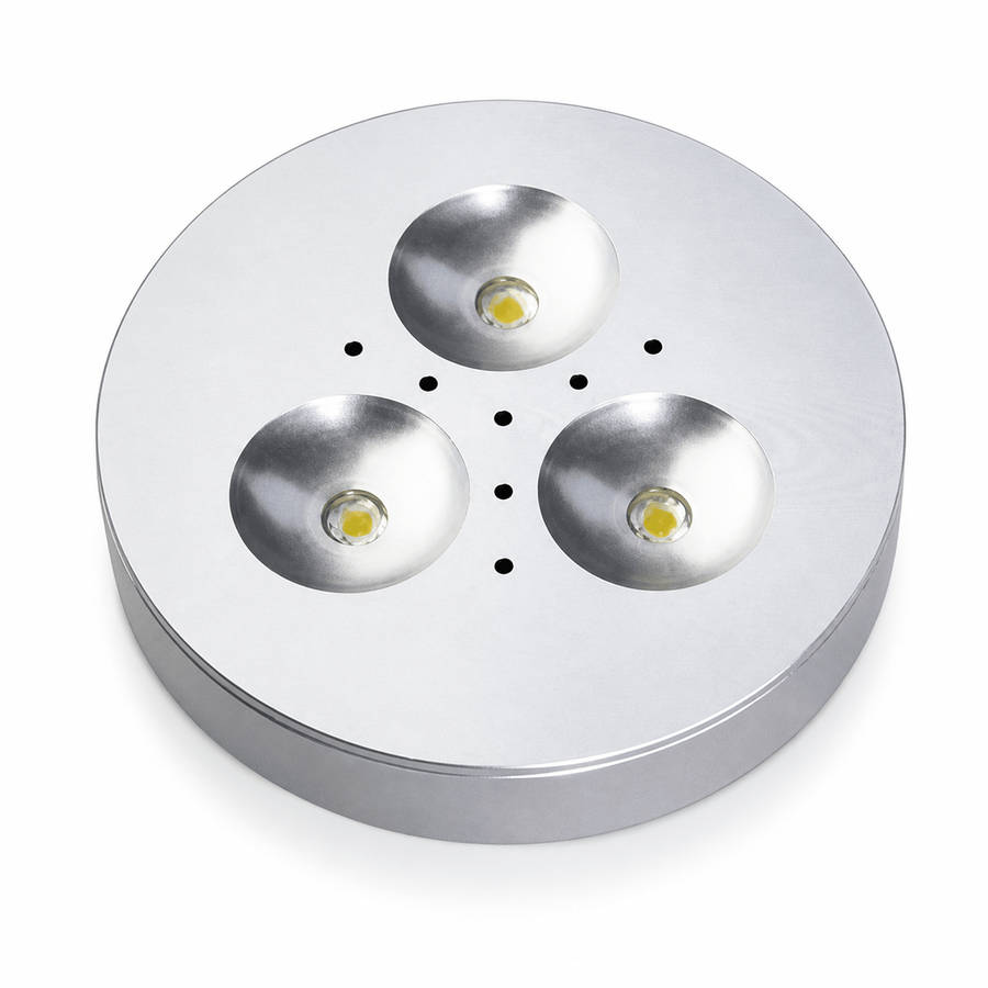 LED Cabinet Light - 3 LED Puck Light - Daylight (6000K)