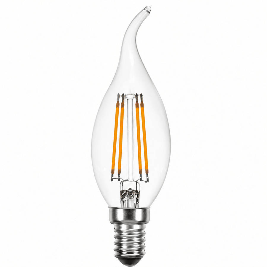 4W Dimmable Clear Flame Filament LED Bulb  E14, 2700K Warm White