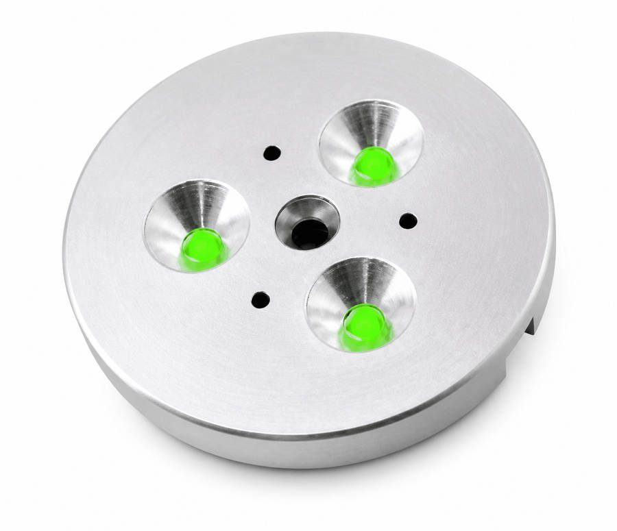 LED Cabinet Light - 3 LED Puck Light - Green