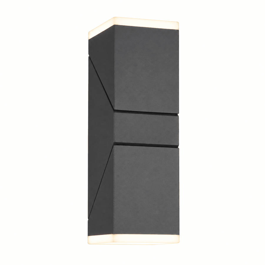 Modern Outdoor LED Wall Light - Up / Down 2 x 6.5W