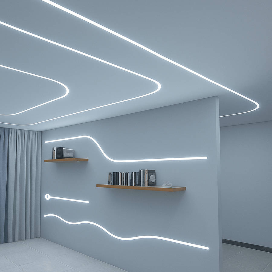 Side Bending Flexible Silicone Profile - 6mm x 12mm