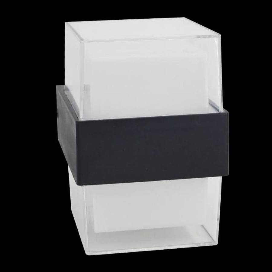 Warm White Black LED Wall Light Up Down IP44