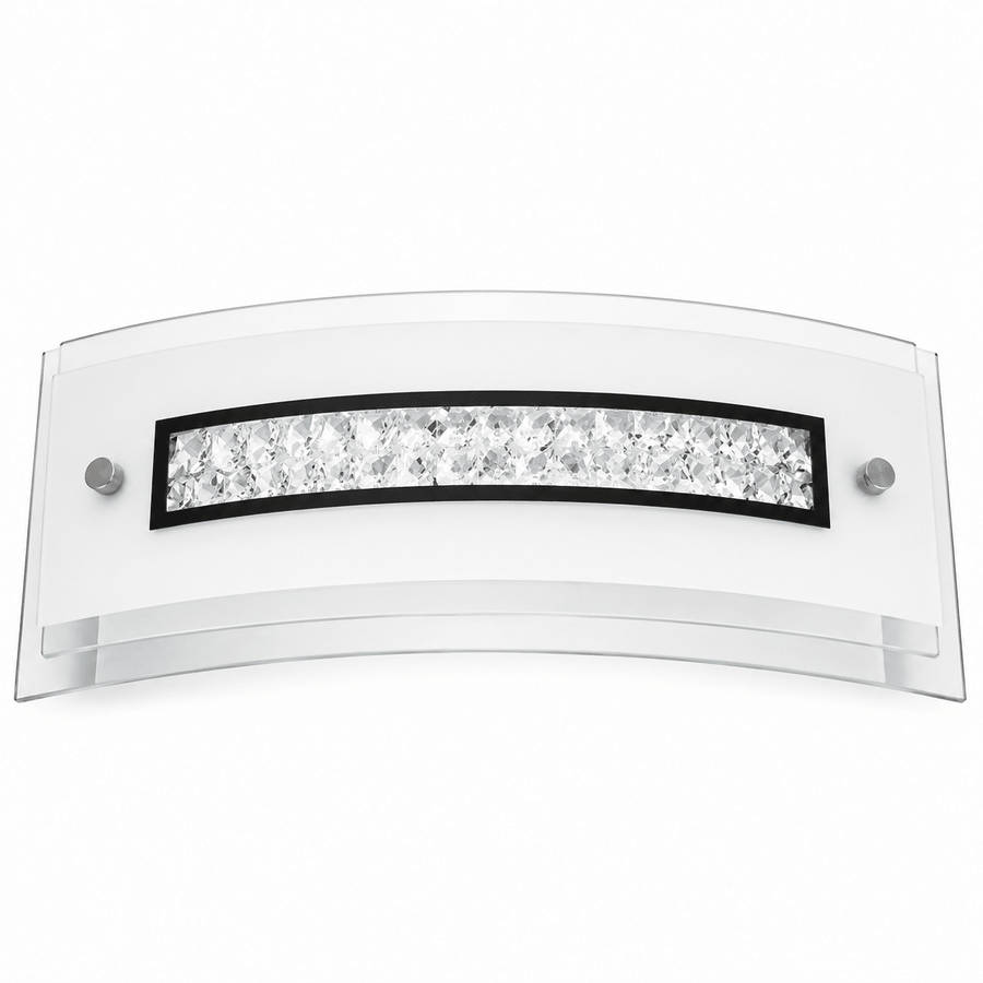 Opal White LED Wall Light - Crystal Embellishments