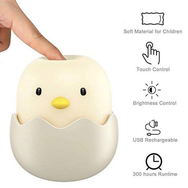 Rechargeable Kids Night Light - Egg