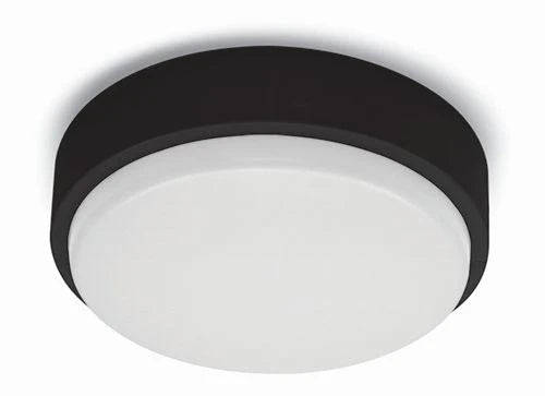 Flo Large Matt Black LED Exterior Bulkhead