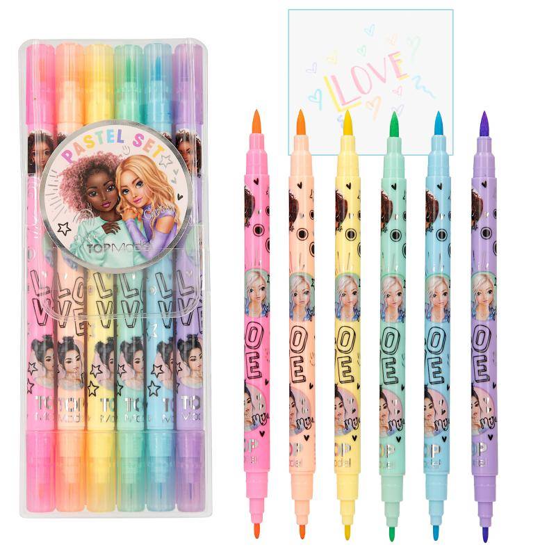 Top Model Pastel Set - Felt Tip Pens 6pc