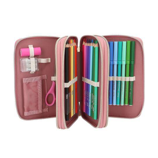 Top Model Triple Filled Pencil Case Velo Fleur(2xgirls w dog