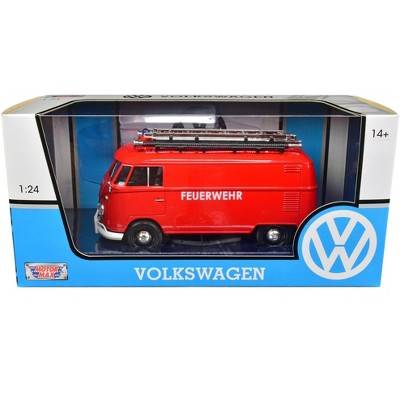 Volkswagen Type 2 T1 Fire Truck with Aerial Ladder Red 1/24