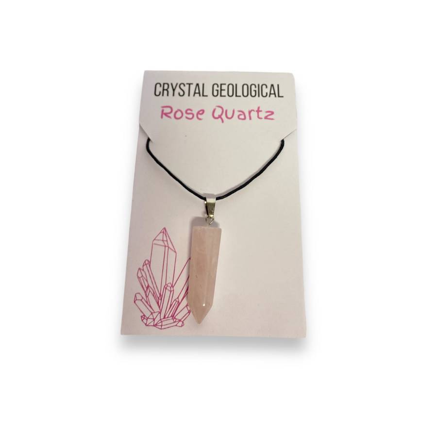 Rose Quartz Pointer Necklace