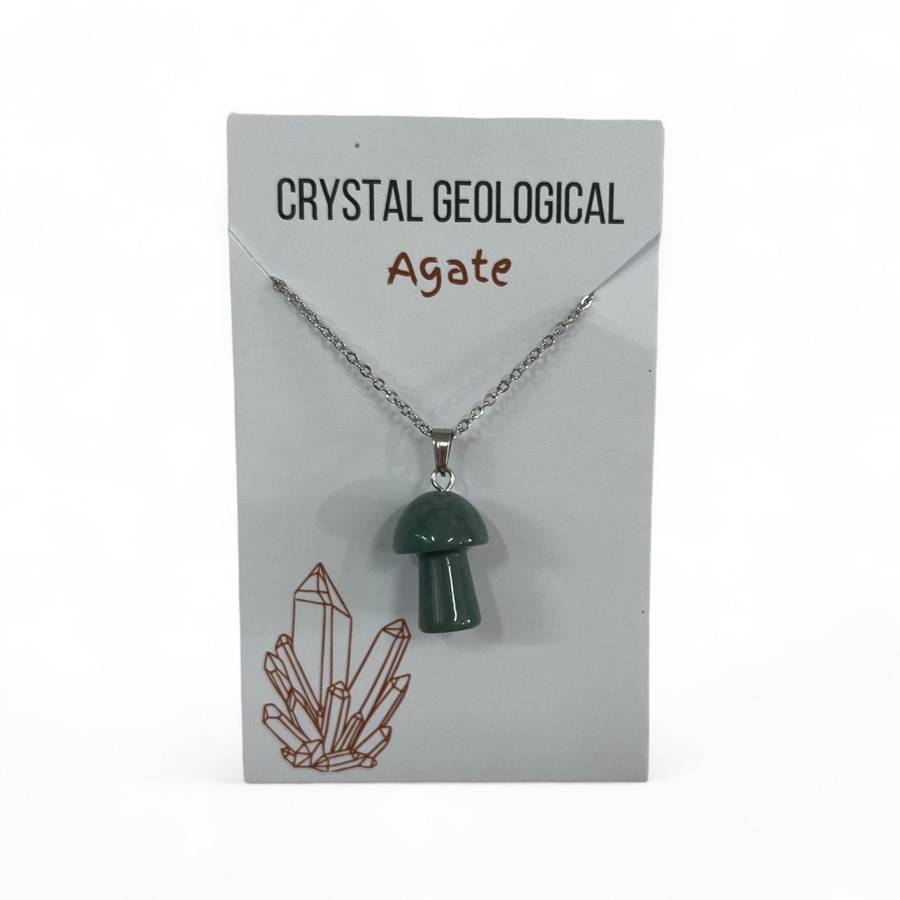 Assorted Gemstone Mushroom Necklaces