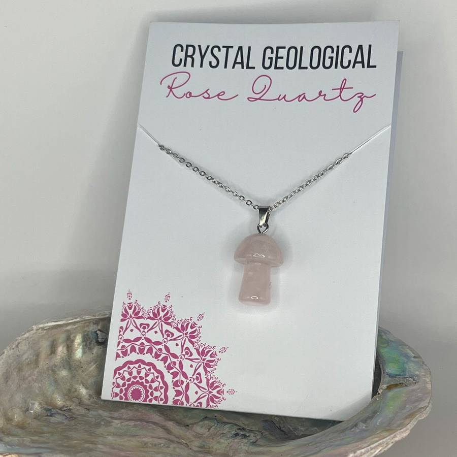 Assorted Gemstone Mushroom Necklaces