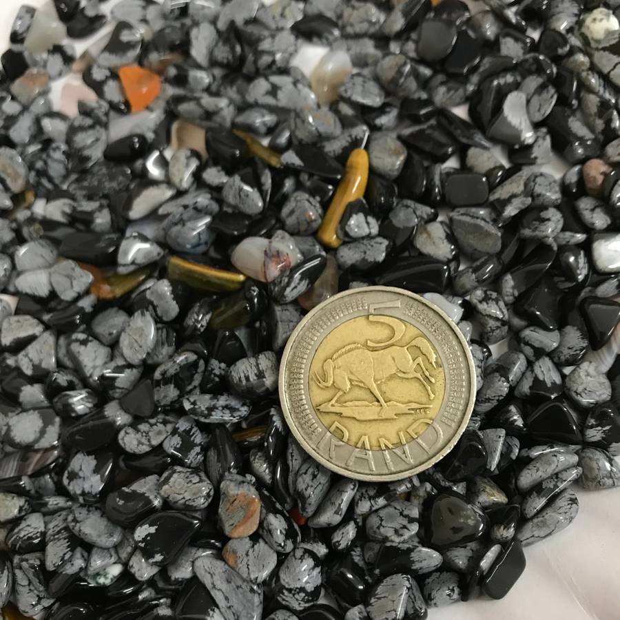 Extra Small Snowflake Obsidian Tumble Stone
