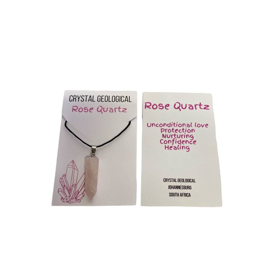 Rose Quartz Pointer Necklace