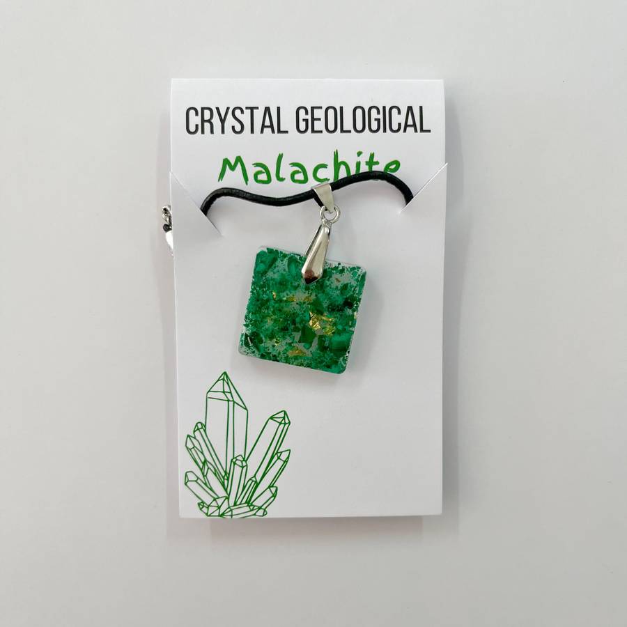 Assorted Resin Gemstone Pendants on Black Cord