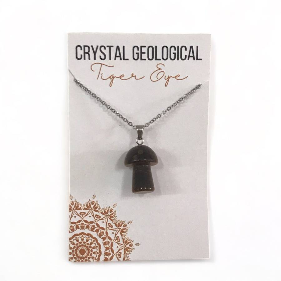 Assorted Gemstone Mushroom Necklaces