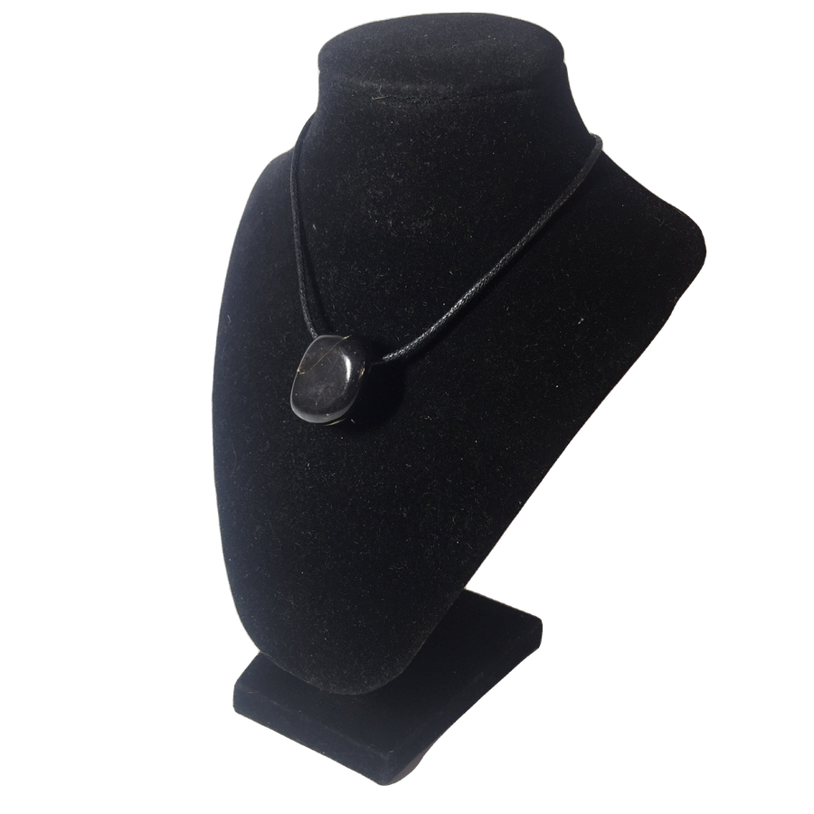 Assorted Tumble Gemstone Necklace on Black Cord - Crystal Geological