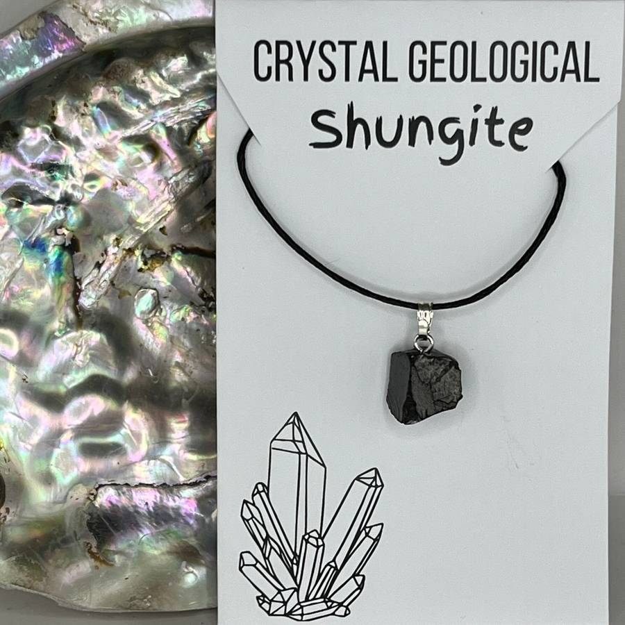 Rough Elite Shungite Piece on Black Cord