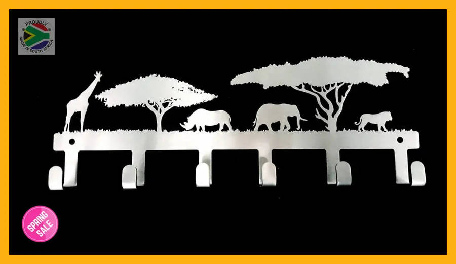 Animals under the Acasia trees 6 hook key hook