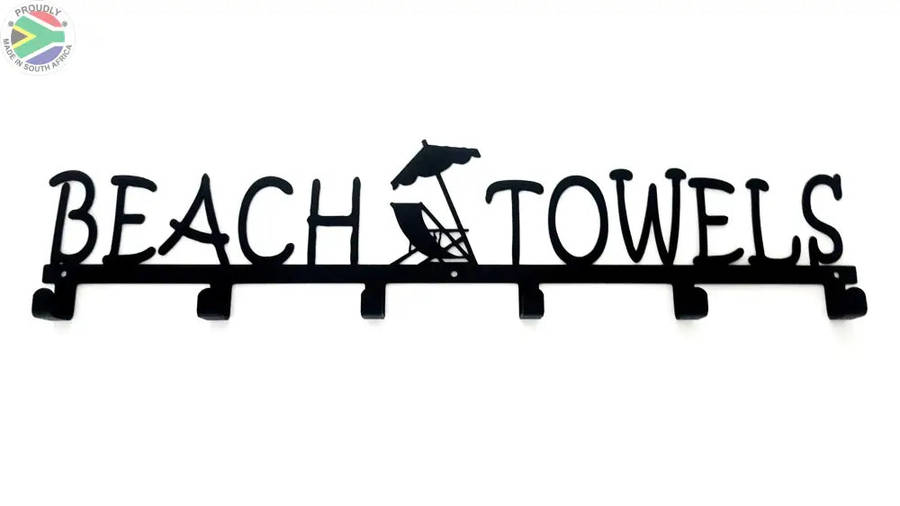 Beach Towels 6 hook towel hanger Large in Stainless steel or Black